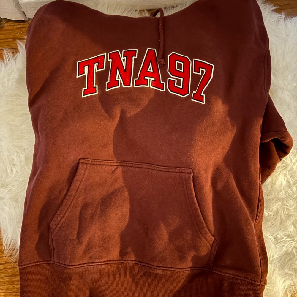 TNA Cozy Fleece Hoodie in Deep Burgundy